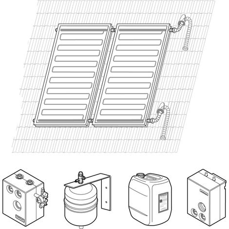 Paket Aufdach vert. 2x1 AV F2 in Verbindung mit Kombispeicher - 895060 von Weishaupt