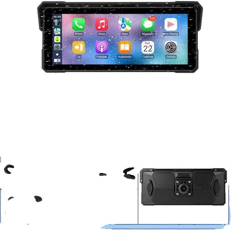 Navigation de moto portable, écran LCD de 8,1 pouces, design étanche, Aucun, Joueur de Moto (1/2)