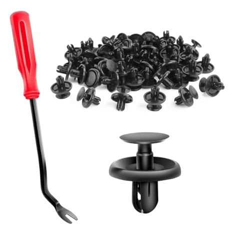 Mandark Lot de 100 clips de retenue sous le capot de moteur de voiture, OEM 90467-07201 - Clips de garniture de couvercle de coffre avec extracteur de fixation, compatibles avec RC, CT, LS (1/5)