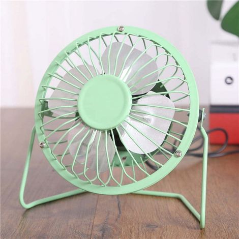 Ventilateur De Bureau USB - Ventilateur Mini Métallique 4 Pouces - Rechargeable - Pour Bureau Chambre Camping Extérieur - 1 Pièce (1/5)