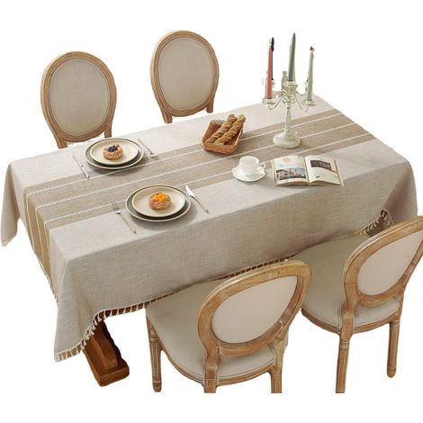 Nappe - 140x300cm Luxueuse, Élégante et Belle, Imperméable, Antidérapante, Résistante à la chaleur, Cotonyu (1/5)