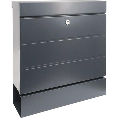 Conjunto de  buzones NewYork  850 ANT  H.405mm B.364mm  T.110mm acero  galvanizado antracita (1/5)