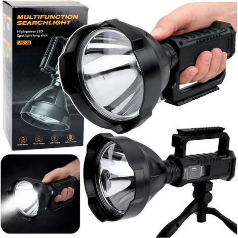 Linterna grande con trípode, foco LED W5120, Powerbank, 31 cm (1/3)
