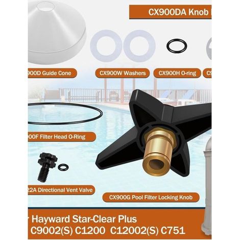 Hayward CX900DA CX900G Verriegelungsknopf-Austauschset mit Filterpatrone und Filterpatrone. (1/5)