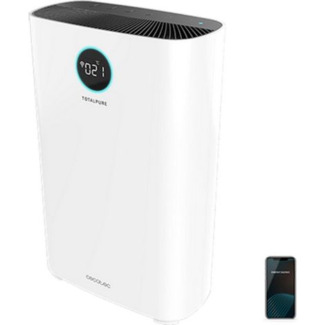 Cecotec Purificador de Aire TotalPure 5000 Connected. 400 CADR, Cobertura 130m3, Pantalla LED, Control por Wi-Fi