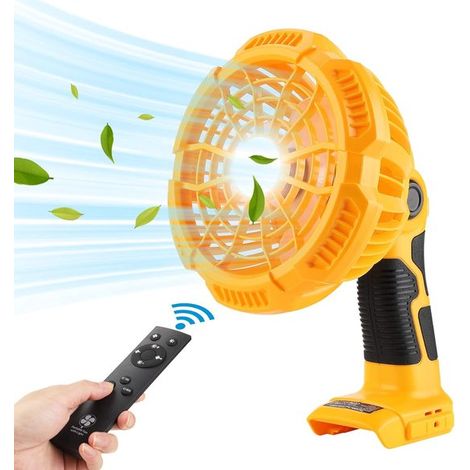 Ventilatore portatile da esterno Dewalt da 18 V agli ioni di litio con illuminazione a LED,timer di 4 ore,funzione di ricarica USB (1/5)