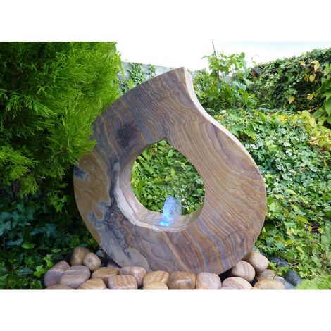Rainbow Babbling Flame Garden Water Feature - 45x13x45cm