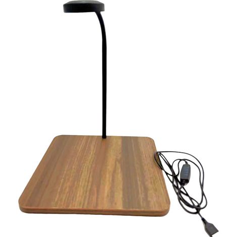 Lampe LED pour aquarium à économie d'énergie, 3 couleurs changeantes, avec panneau pour paysage, noyer L (1/5)