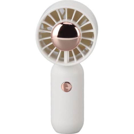 Ventilateur portable, rechargeable par USB, petit ventilateur de bureau pour étudiants, blanc (1/5)