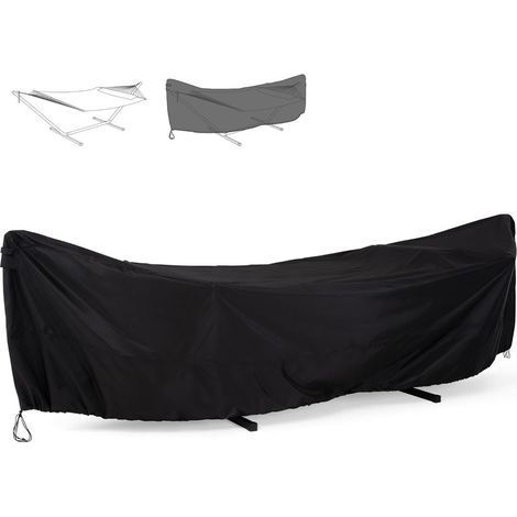 Housse de Hamac Extérieur Imperméable, Baches Complète Oxford 420D, Bache de Protection Adaptée pour Hamac et Hamac Double, Coupe-Vent, Résistant à l'hiver, aux Intempéries (285 x 17 X 80 cm) (1/3)