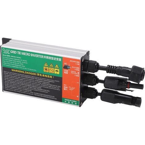 Micro-onduleur solaire GMI PV, protection IP55, sécurité et efficacité optimales pour le raccordement au réseau des petits systèmes solaires (110 V CA, 260 W). (1/5)