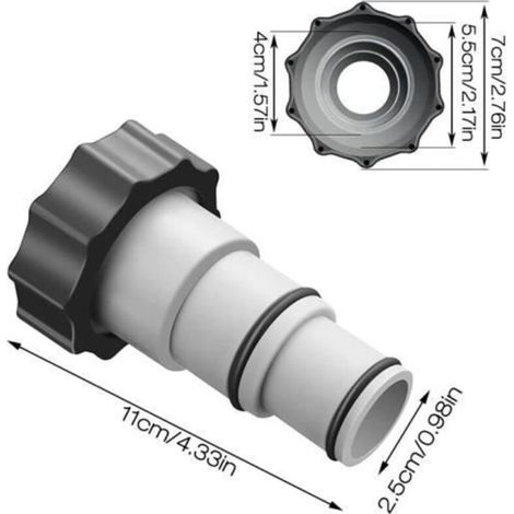 Intex Poolschlauchadapter – 1,5"- und 1,25"-Anschluss – Robuster Kunststoff (1/5)