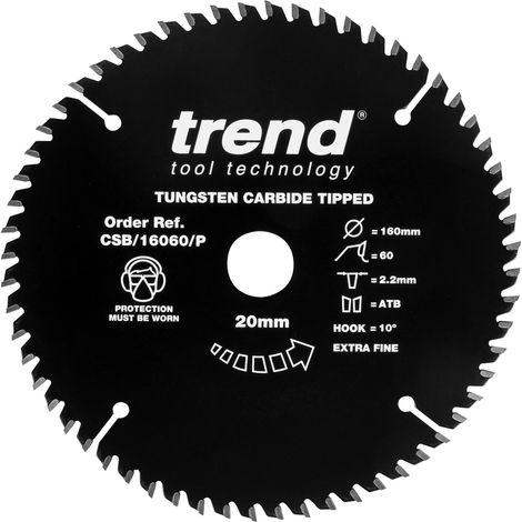 Lame de scie circulaire PTFE, 160 mm, alésage 20 mm, 60 dents (1/5)
