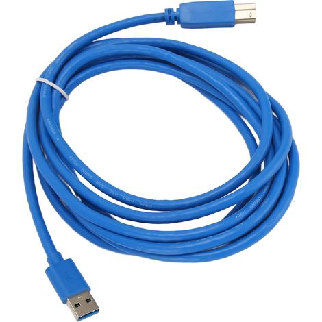 Câble USB
3.0 pour imprimante, connecteurs A mâle vers B mâle, 5 Gbit/s, longueur 3 m (9,8 pi), câble en cuivre et PVC pour scanner USB, disque dur externe et hub