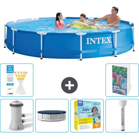 Frame Pool Rund - 366x76 cm - 7-teilig S192
