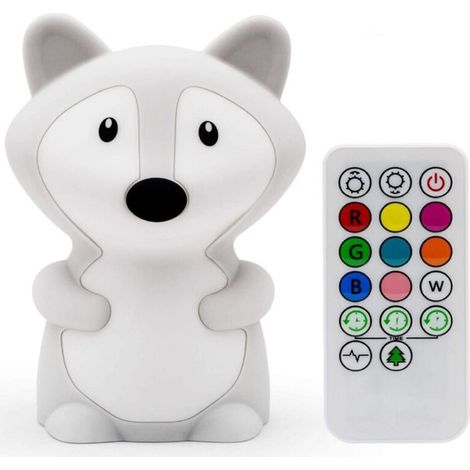 Veilleuse bébé souple en ABS et silicone - JINFGERNE - 103 x 100 x 142 mm - Transition douce de 8 couleurs pour un confort nocturne apaisant et un développement visuel optimal