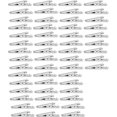 50 versilberte Krokodilklemmen aus Metall (1/5)
