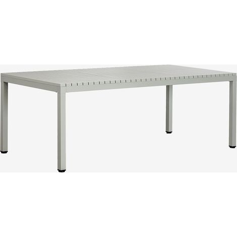 SKLUM Rechteckiger Gartentisch 210x100 cm aus Aluminium Marti Grün Caqui