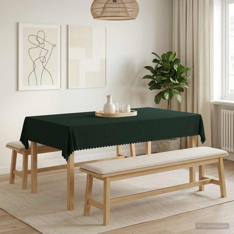 vidaXL Table Cloth 5 pcs Rectangular Dark Green 110 x 180 cm (1/5)