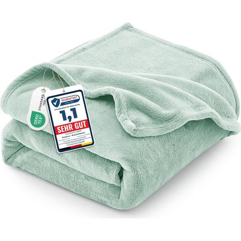 Plaid Couverture Polaire 230x270 cm Vert Sauge (1/5)