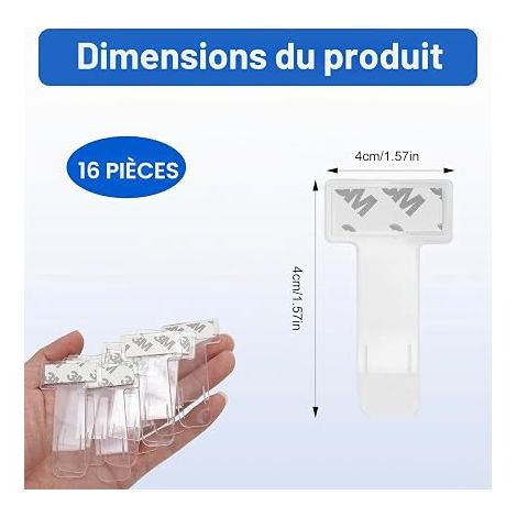 Transparent Car Card Holders, Self-Adhesive Windshield Clips, Toll Holder, Disabled Car Card Holder, Parking Tickets, Cards and Notes (1/4)