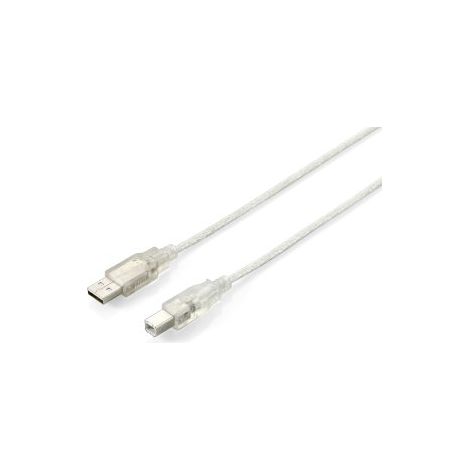 Cable USB 2.0 A a USB B Equip 128652 Plateado 5 m