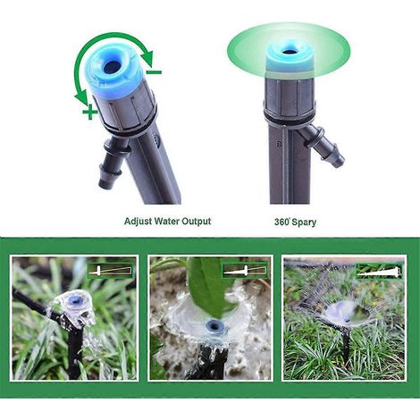 Arroseurs de jardin à 360 degrés pour tuyau de 4/7 mm (1/4 pouce), A-- (1/5)
