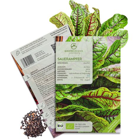 Graines d'oseille BIO - Graines d'herbes aromatiques issues de l'agriculture biologique, idéales pour le potager, le balcon et le jardin (200 graines) (1/5)