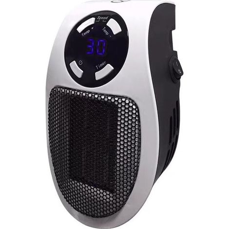 Chauffage de 500 watts, prise murale de chauffage d'espace enfichable, prise de courant de chauffage, prise murale de chauffage pour salle de bain et bureau-LIAIKI (1/5)
