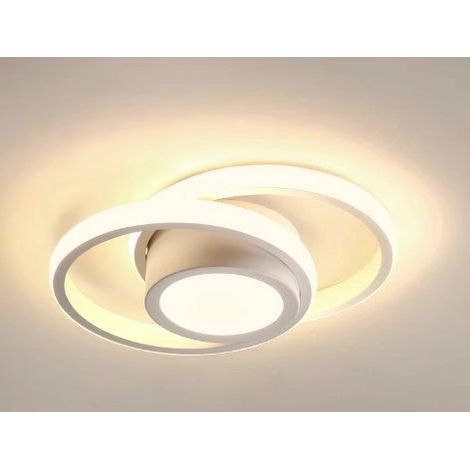 Plafonnier LED moderne pour couloir, chambre, salle de bain, cuisine, salon, intensité variable, 27 cm, 32 W