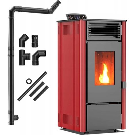 Poêle à pellets autoportant 8,1 kW Thunder® SOPHIA-RED