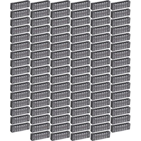Lot de 100 blocs de jonction TB-1506L 6 voies 600V 15A bornier à vis ABS laiton pour tableau électrique (1/5)