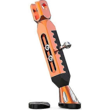 Motorrad-Fußständer, verstellbare Seitenhalterung aus Aluminiumlegierung, Motorrad-Stützständer, modifizierte Teile – orange
