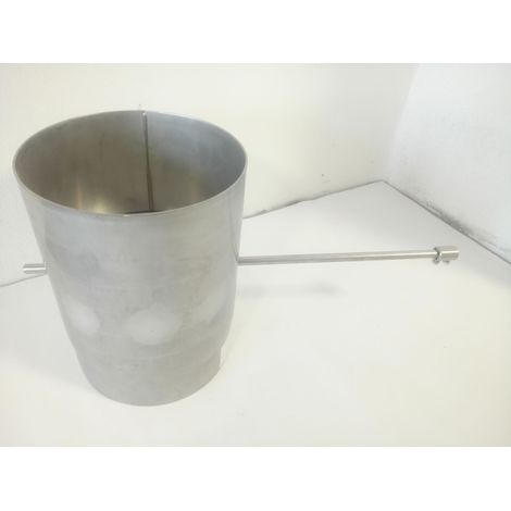 Simple paroi inox 2 mm  - Clapet régulateur grande poignée  150 mm (1/3)