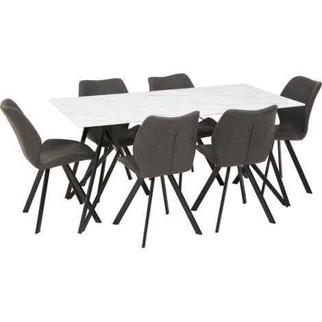 Interiors By Premier Contemporary Rectangular Grey Dining Set, Space Saving Design Dining Set, Durable Small Dining Set For House (1/5)