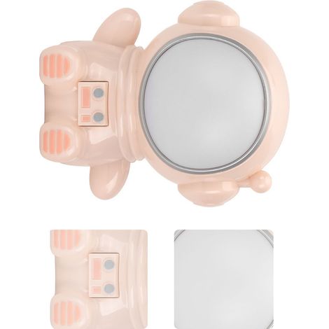 Veilleuse astronaute créative, LED, sept couleurs changeantes, décoration de chevet, lampe de bureau pour chambre d'étudiant, astronaute rose à sept couleurs changeantes (1/5)