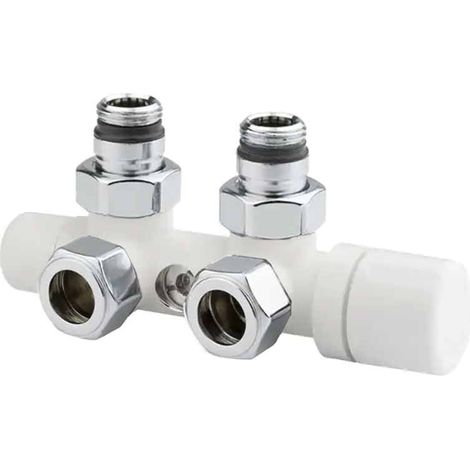 Arteclima - Valvola Mono-Bitubo da 1/2" Sinistra 24x19 Bianco-Cromo