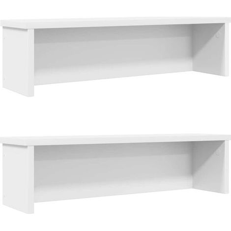 Étagère de rangement de cuisine empilable, lot de 2, blanche, 50 x 15 x 16 cm (1/5)