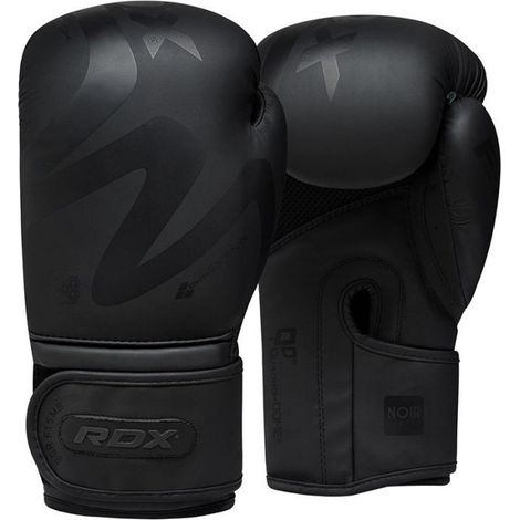 Guantes de boxeo RDX F15 negros/negros de 14 oz