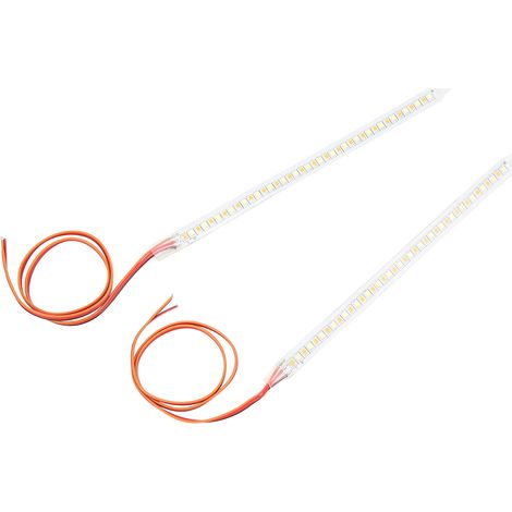 Lot de 2 bandes LED rouges 18cm pour rétroviseur, haute luminosité 12V, feu arrière universel pour voiture, bande clignotante (1/5)