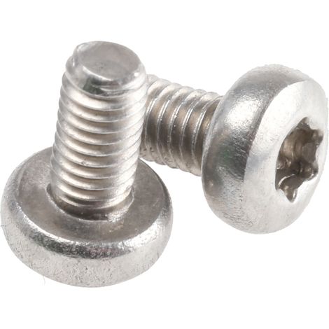Vis de sécurité inviolables RS PRO M3 à tête Cylindrique Etoile en Acier Inoxydable, 6mm ( Prix pour Sachet de 50 )