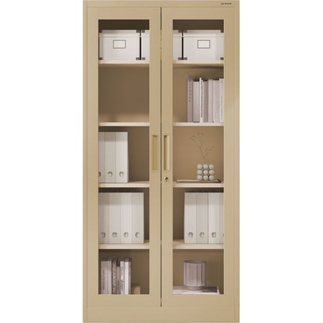Vitrine AMELIA, 900 x 1850 x 400 mm, Fresh Style, beige