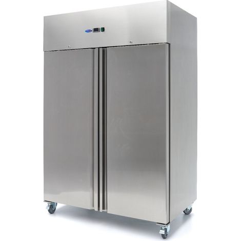 Congélateur - 1200 L - 6 étagères réglables (2/1 GN) - acier inoxydable - sur roulettes - Maxima (1/2)