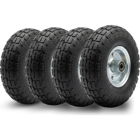 4 RUOTE 4.10/3.50-4 260x85 PNEUMATICI PER CARRELLO COMPLETE CON CAMERE D’ARIA GOMMA PNEUMATICI COPERTONI CARRELLO PORTASACCHI PORTAPACCHI CARRELLINO DA GIARDINO E USO DOMESTICO