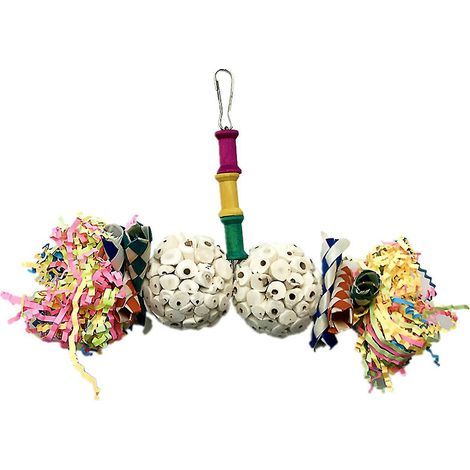 Jouet de recherche de nourriture pour oiseaux, boule de papier déchiquetable Sola pour petits oiseaux et perroquets (1/4)
