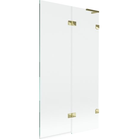 Mexen Lunar L paroi de baignoire 2 volets droite 100 x 150 cm, transparent, doré - 897L-100-100-50-00-P (1/5)
