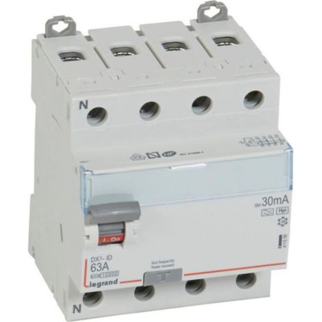 Interruttore differenziale P 304 4P 63A 0,03A Tipo F (HPI) SERIE DX3 411696