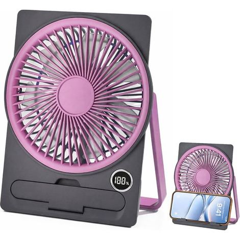 Longziming - Ventilateur portable - Ventilateur de voyage - Ventilateur de table - Rotation à 180° - Conception à suspendre - Plastique durable - Moteur ultra-silencieux - Idéal pour les voyages - 1 p (1/5)