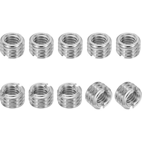 Insert Fileté Adaptateurs de Filetage de Réduction en Acier Inoxydable 316, 10 Pcs M6 x 1 Mâle vers M4 x 0.7 Femelle Écrou d'Insertion de Réparation, Fixateur 4mm (1/5)