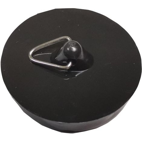 Universeller Stopfen, 2er-Pack, Abflussstopfen für Waschbecken 1-3/4", Ø 45,6 bis 42 mm, Ablaufstopfen für Spüle, Badewannenablaufstopfen, Küche, Badezimmer, schwarz, Gummi (1/5)
